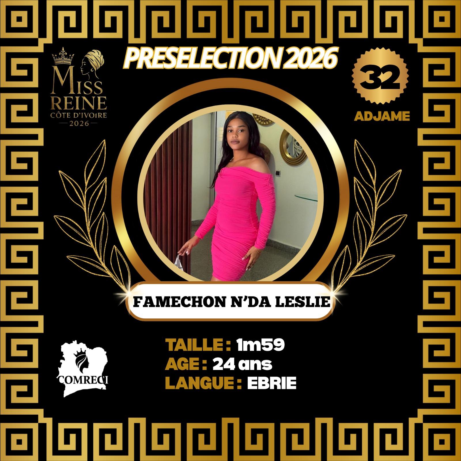 FAMECHON N'DA LESLIE
