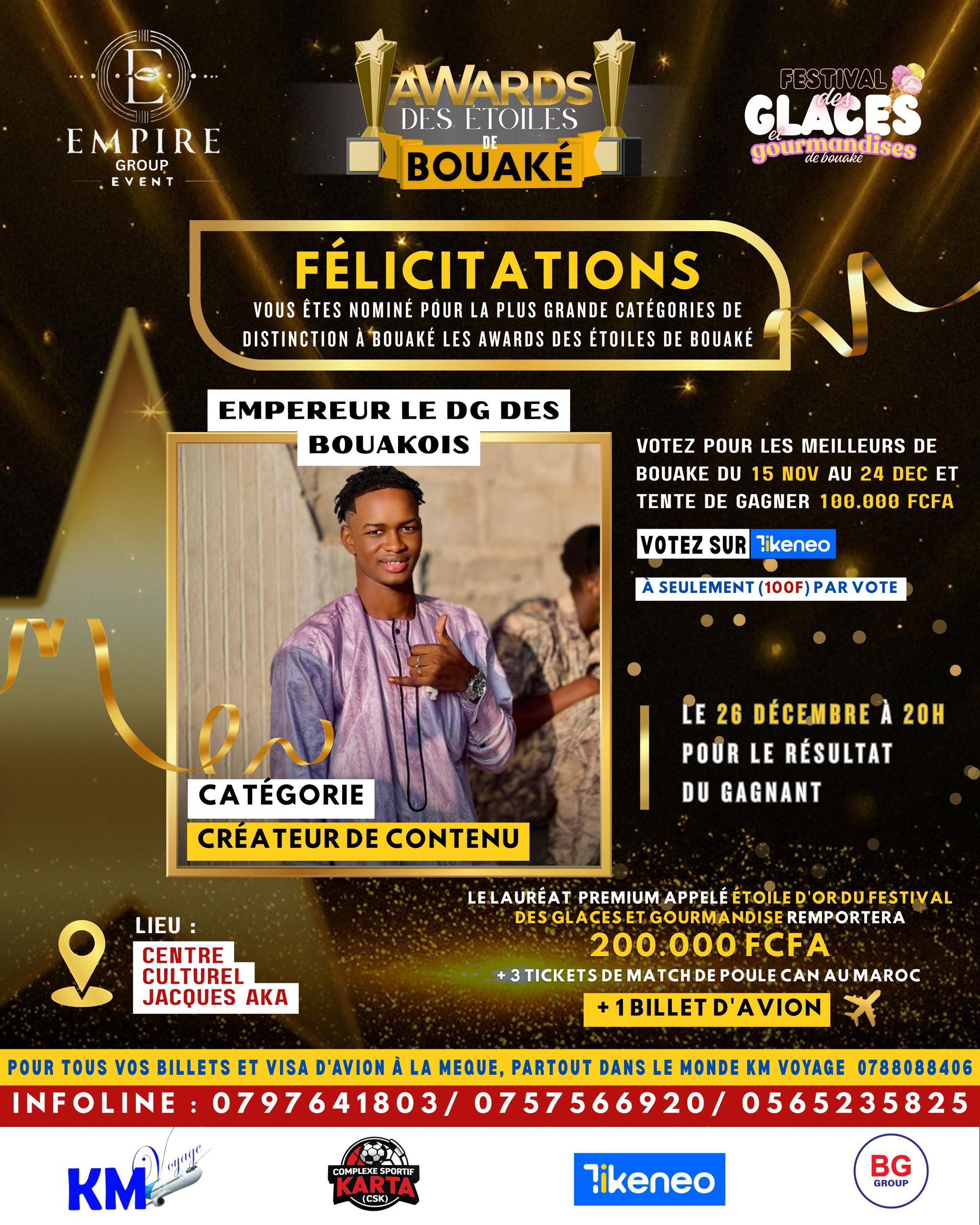 EMPEREUR LE DG DES BOUAKOIS