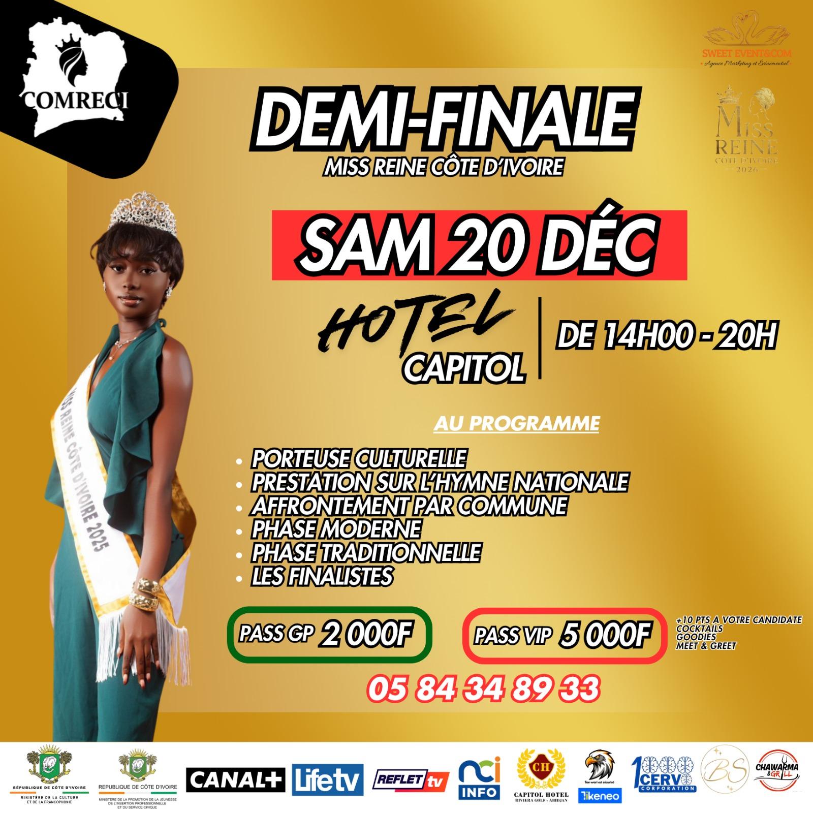 Demi-finale Miss Reine Côte d’Ivoire