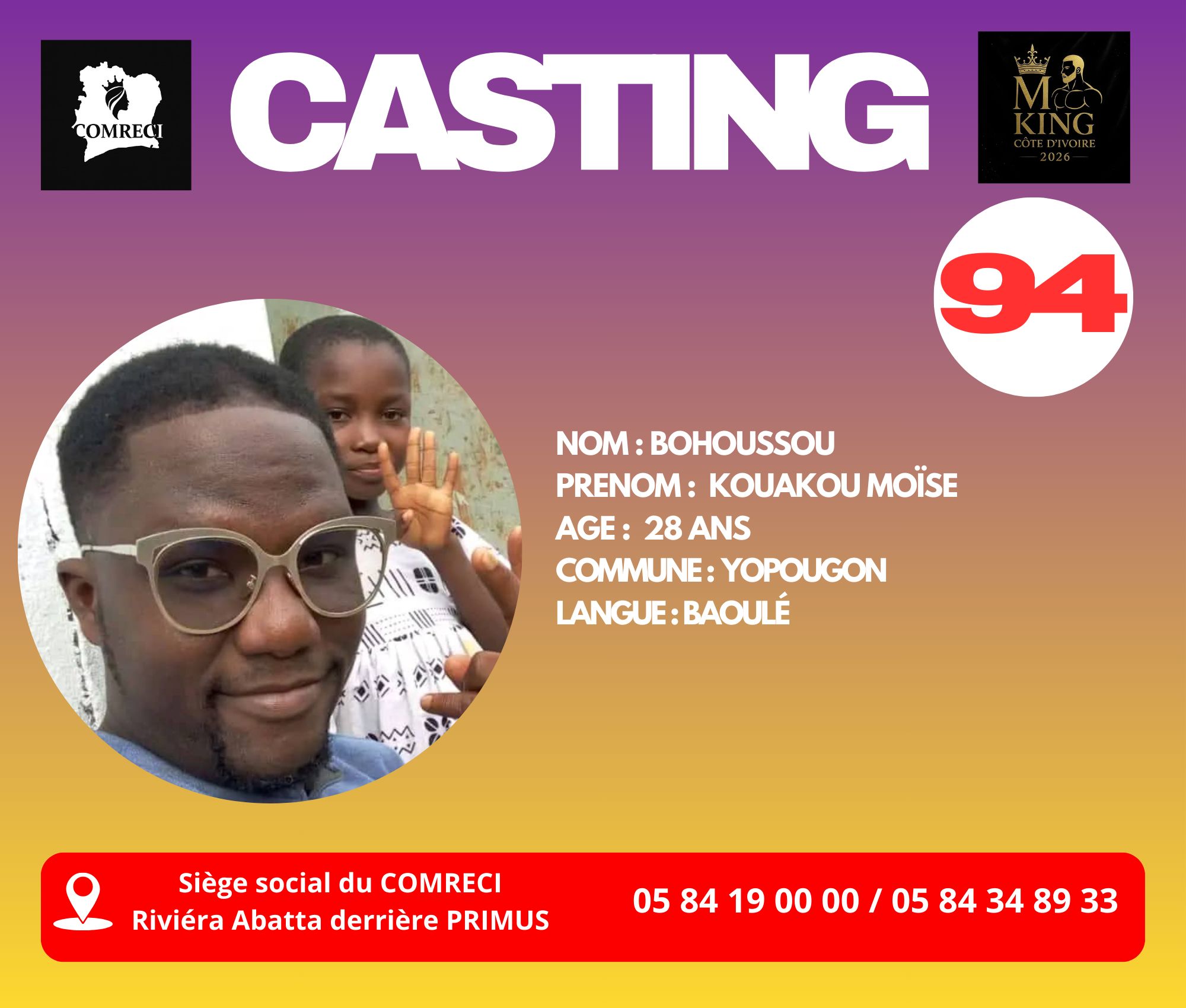 BOHOUSSOU KOUAKOU MOÏSE