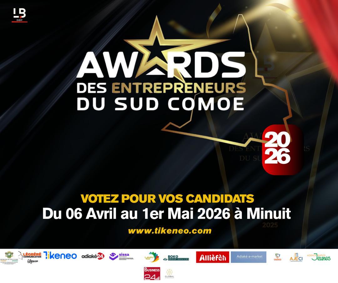 AWARDS DES ENTREPRENEURS DU SUD COMOE