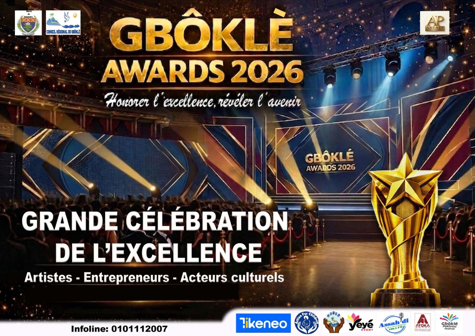 GBÔKLÈ AWARDS 2026 1ere édition