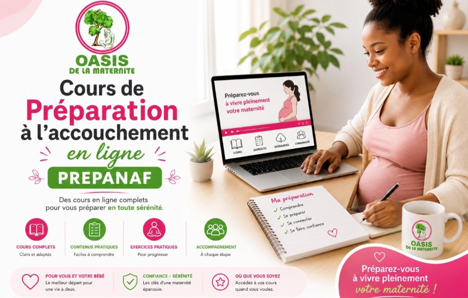 Cours de Préparation à l'accouchement en ligne (PREPANAF)